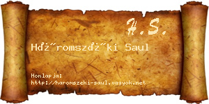 Háromszéki Saul névjegykártya